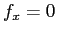 $f_x = 0$
