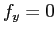 $f_y = 0$