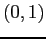 $(0,1)$