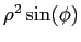 $\rho^2\sin(\phi)$