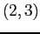 $(2,3)$
